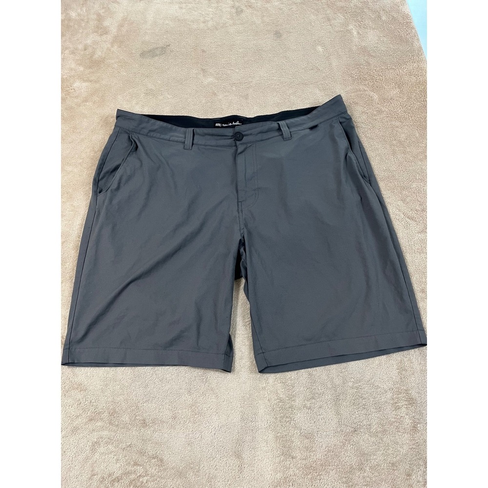 Travis Mathew Beck Golf Shorts Men's 40(41) Gray Polyester Stretch GOOD